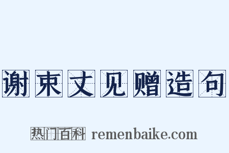 谢束丈见赠造句是什么意思的图片